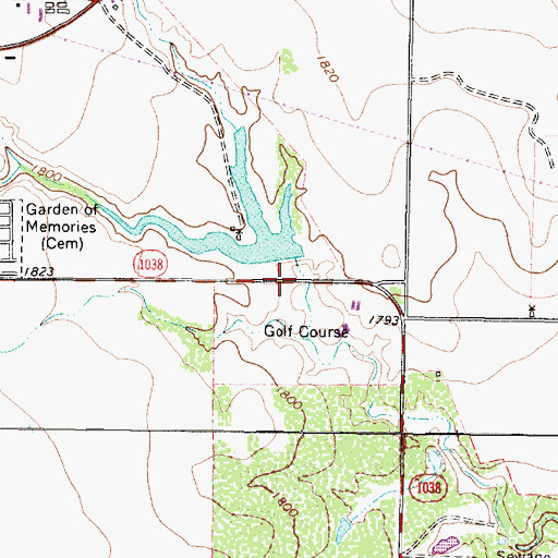 Topographic Map of Paducah Golf Club Dam, TX