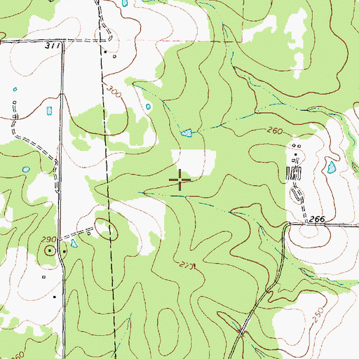 Topographic Map of Clay Fulcher Lake, TX