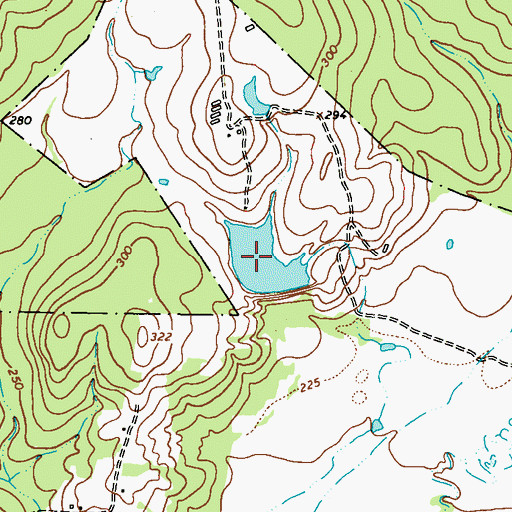 Topographic Map of Frazier Lake, TX