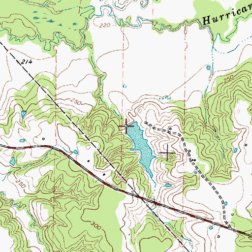 Topographic Map of Wirt Lake Dam, TX