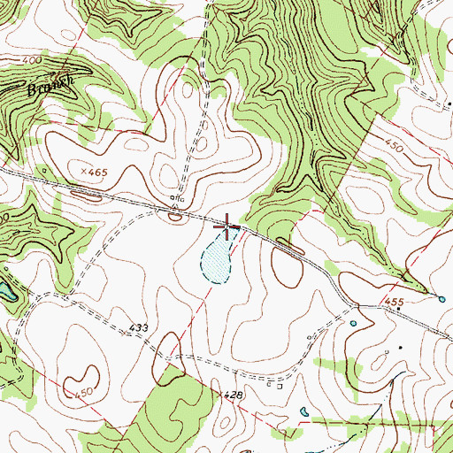 Topographic Map of Bill Huff Dam, TX