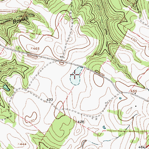 Topographic Map of Bill Huff Lake, TX