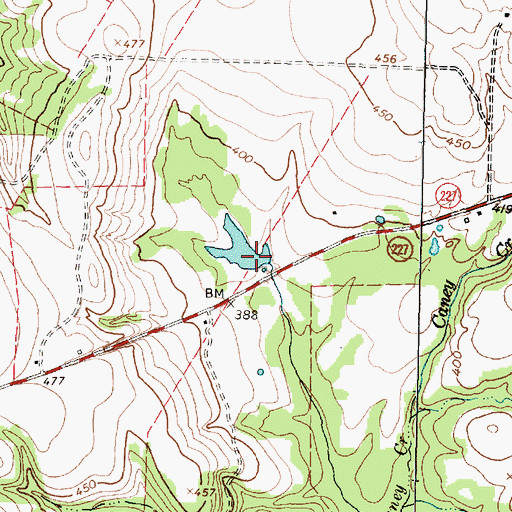 Topographic Map of Warner Dam Number 2, TX