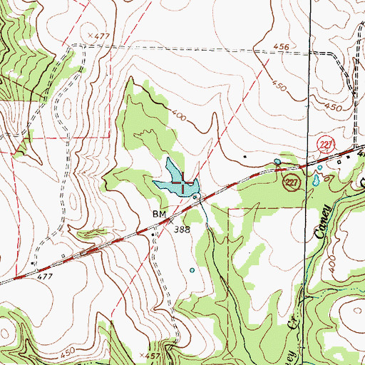 Topographic Map of Warner Lake Number 2, TX