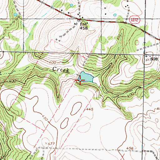 Topographic Map of Warner Dam Number 1, TX