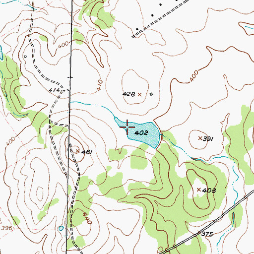 Topographic Map of Allday Lake, TX