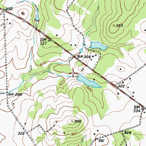 Topographic Map of Cook Lake, TX