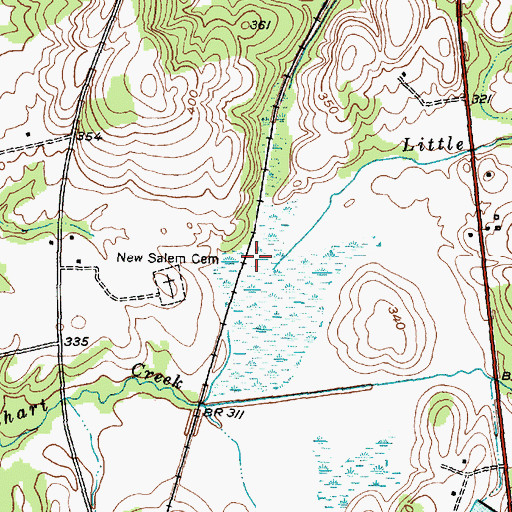 Topographic Map of M R Murchison Lake, TX
