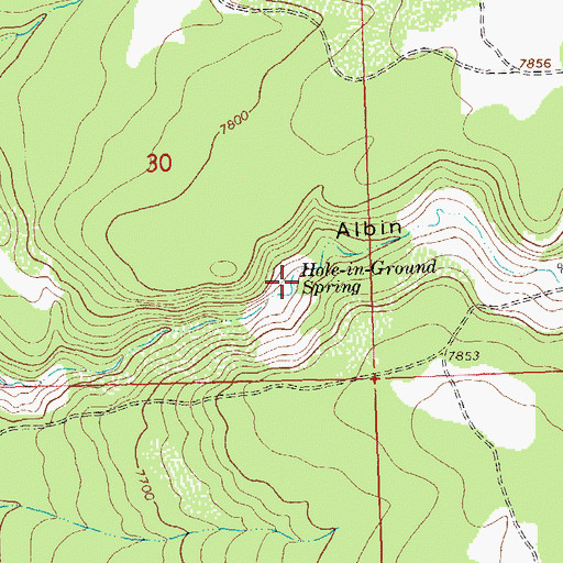 Topographic Map of Hole-in-Ground Spring, CO