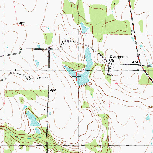 Topographic Map of Wilkins Lake, TX