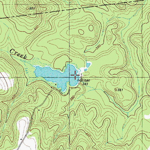 Topographic Map of Moore Lake Dam, TX