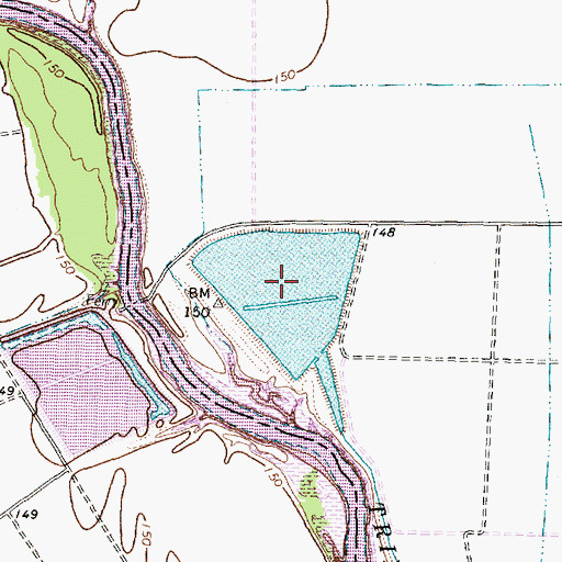Topographic Map of Eastham Reservoir, TX