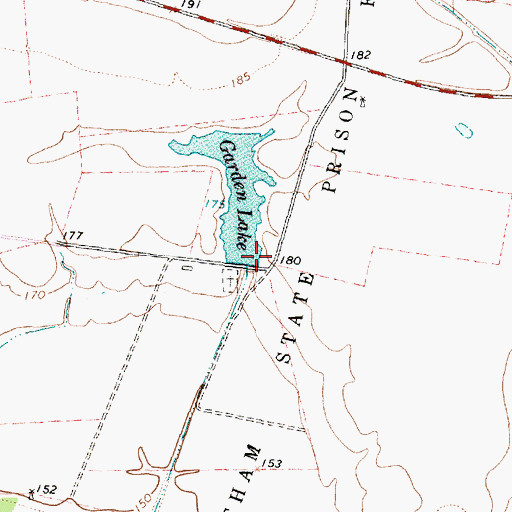 Topographic Map of Garden Lake Dam, TX