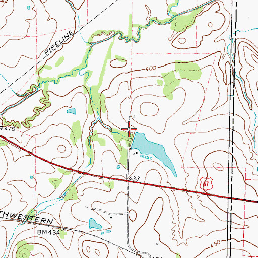 Topographic Map of Lake Ione Dam, TX