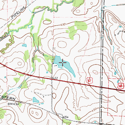 Topographic Map of Lake Ione, TX