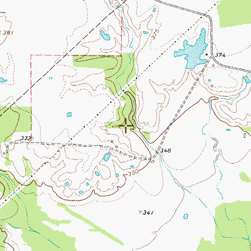 Topographic Map of Paradise Lake Dam, TX