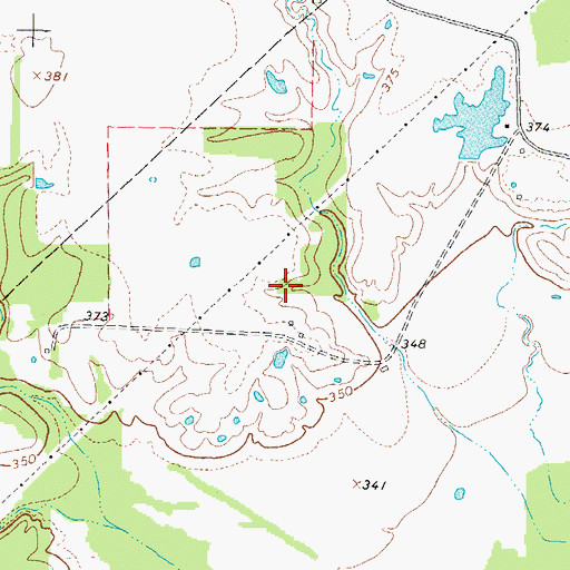 Topographic Map of Paradise Lake, TX