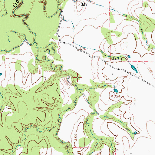 Topographic Map of Romal Lake Dam, TX
