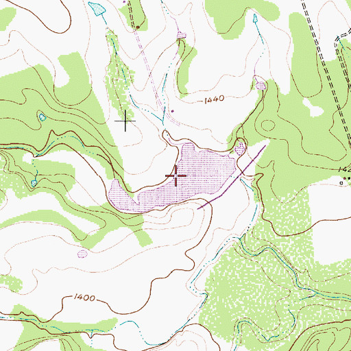 Topographic Map of Soil Conservation Service Site 1 Reservoir, TX
