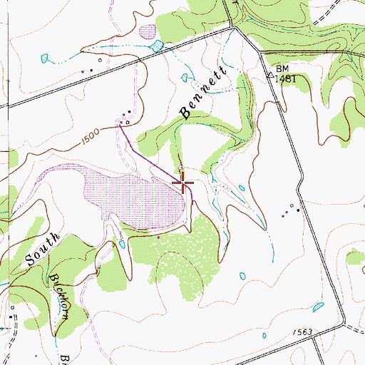 Topographic Map of Soil Conservation Service Site 2 Dam, TX