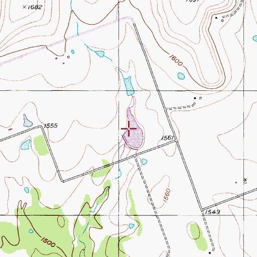 Topographic Map of Parker Lake, TX