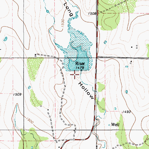 Topographic Map of Soil Conservation Service Site 1 Dam, TX