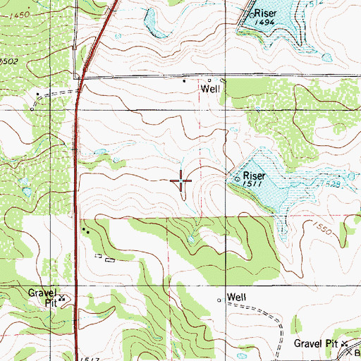 Topographic Map of Soil Conservation Service Site 7 Dam, TX
