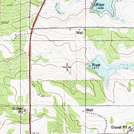 Topographic Map of Soil Conservation Service Site 7 Reservoir, TX