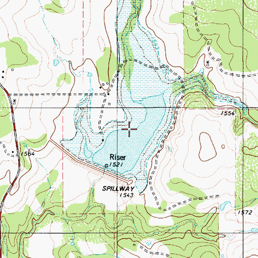 Topographic Map of Soil Conservation Service Site 17a-1 Dam, TX