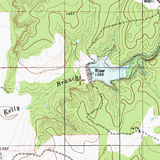 Topographic Map of Soil Conservation Service Site 20 Dam, TX