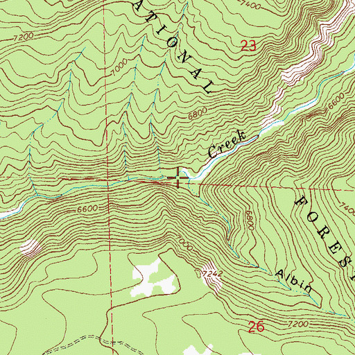 Topographic Map of Albin Draw, CO
