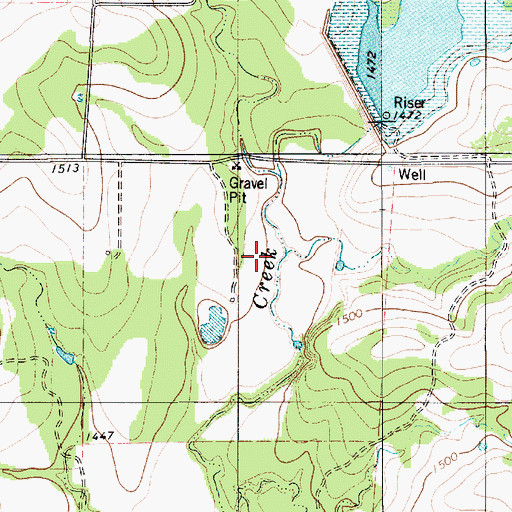 Topographic Map of Duren Lake Number 1 Dam, TX