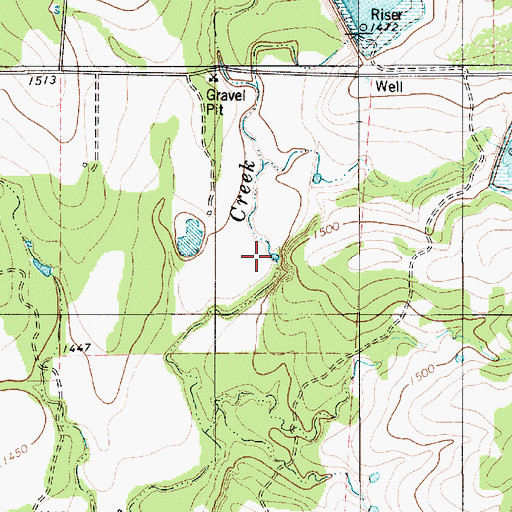 Topographic Map of Duren Lake Number 1, TX