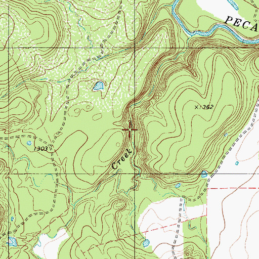 Topographic Map of Childress Lake Dam, TX