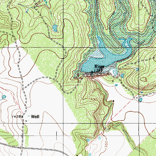 Topographic Map of Soil Conservation Service Site 6 Dam, TX