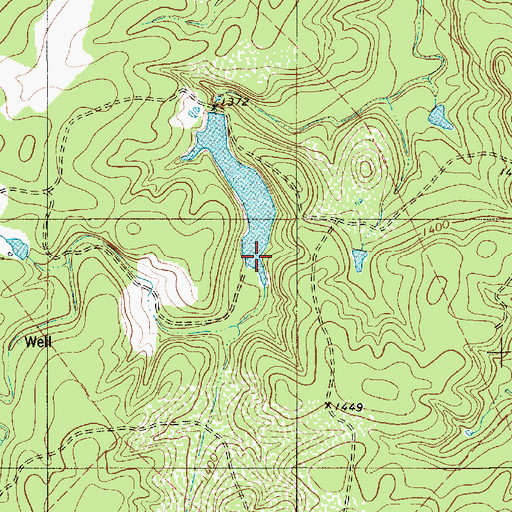 Topographic Map of Williams Lake Dam, TX