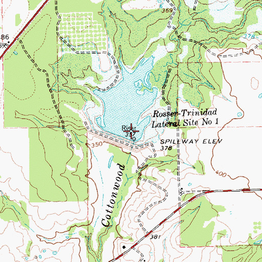 Topographic Map of Ashton Lake, TX