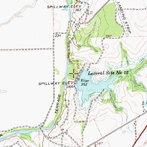 Topographic Map of Soil Conservation Service Site 11 Dam, TX