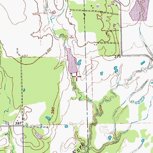 Topographic Map of Soil Conservation Service Site 130b Reservoir, TX