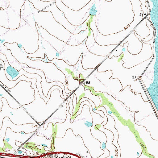 Topographic Map of Soil Conservation Service Site 88 Reservoir, TX