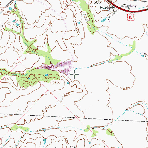 Topographic Map of Soil Conservation Service Site 89 Dam, TX
