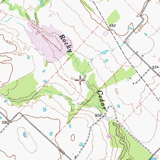 Topographic Map of Soil Conservation Service Site 92 Reservoir, TX