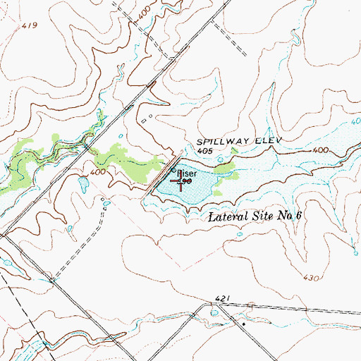 Topographic Map of Lateral Site Number Six, TX