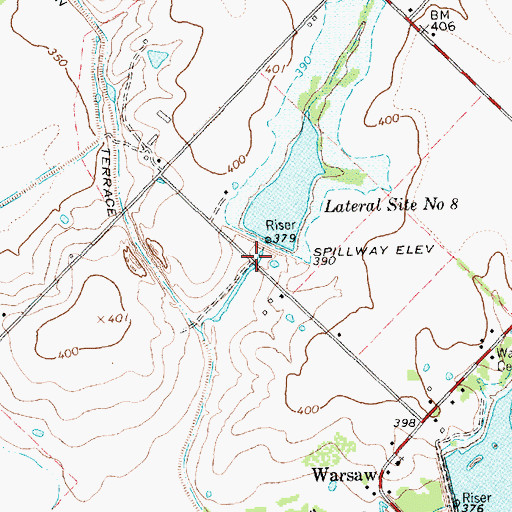 Topographic Map of Soil Conservation Service Site 7 Dam, TX