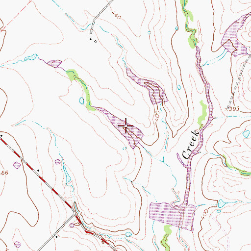 Topographic Map of Soil Conservation Service Site 11k Reservoir, TX