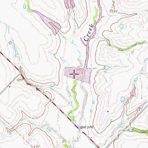 Topographic Map of Soil Conservation Service Site 11 Reservoir, TX
