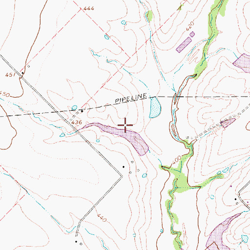 Topographic Map of Soil Conservation Service Site 11b Reservoir, TX