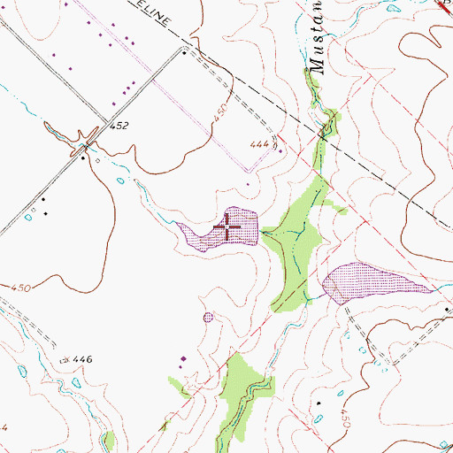 Topographic Map of Soil Conservation Service Site 11d Dam, TX