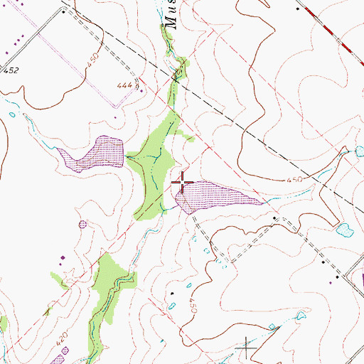 Topographic Map of Soil Conservation Service Site 11f Dam, TX