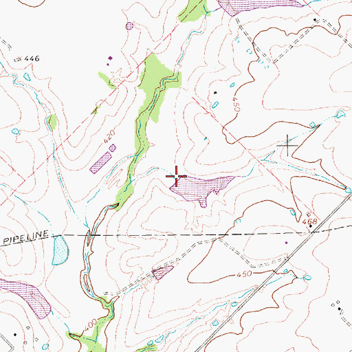 Topographic Map of Soil Conservation Service Site 11g Reservoir, TX